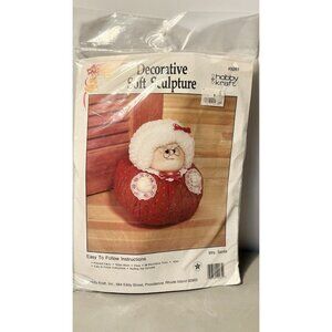 VTG Hobby Kraft Mrs. Santa Soft Sculpture, Glued & Sewn Door Stoppers #9261 New